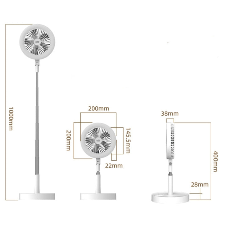 Home Fan Lamp Desktop Telescopic Floor Multi-function Rechargeable Fill Light Bracket - Selfie Light by PMC Jewellery | Online Shopping South Africa | PMC Jewellery | Buy Now Pay Later Mobicred