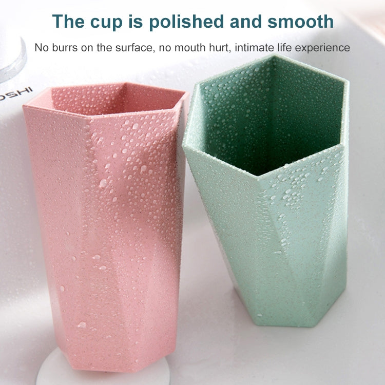 Creative Geometric Rhombus Toothbrushing Cup Home Couple Mouthwash Cup, Capacity:201-300ml(Beige) - Cups by PMC TechLife | Online Shopping South Africa | PMC TechLife