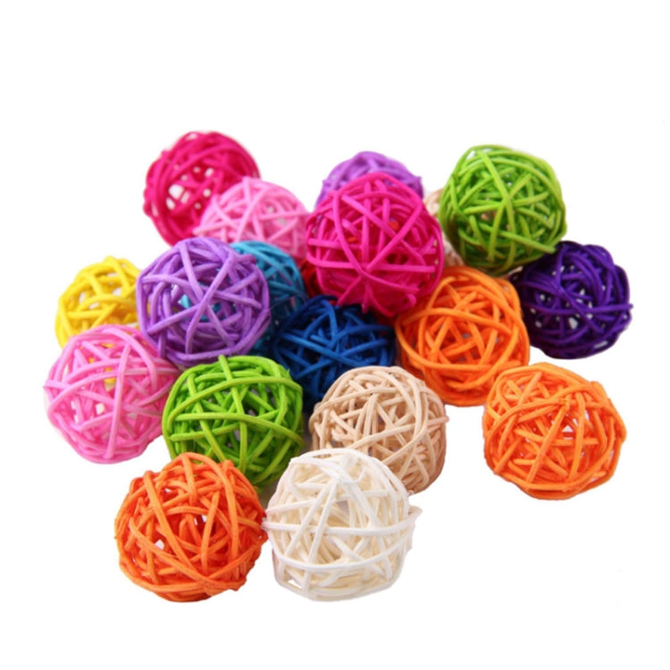 10 PCS Artificial Straw Ball For Birthday Party Wedding Christmas Home Decor(Wood Color) - Ornaments by PMC Jewellery | Online Shopping South Africa | PMC Jewellery