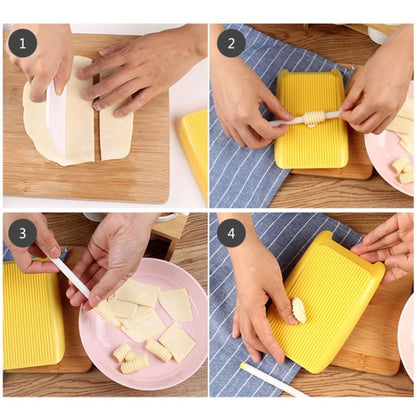 Plastic Pasta Macaroni Board Spaghetti Maker Rolling Pin Mold Kitchen Tool(Yellow) - Gadgets by PMC Jewellery | Online Shopping South Africa | PMC Jewellery