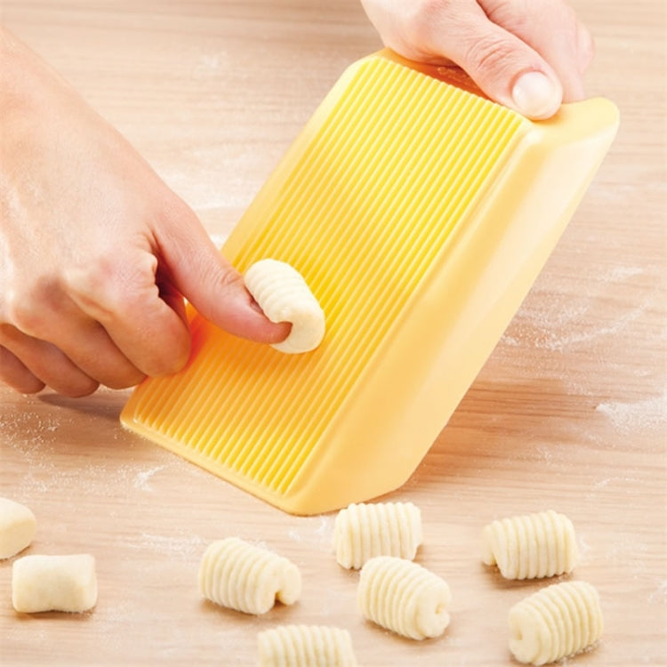 Plastic Pasta Macaroni Board Spaghetti Maker Rolling Pin Mold Kitchen Tool(Yellow) - Gadgets by PMC Jewellery | Online Shopping South Africa | PMC Jewellery