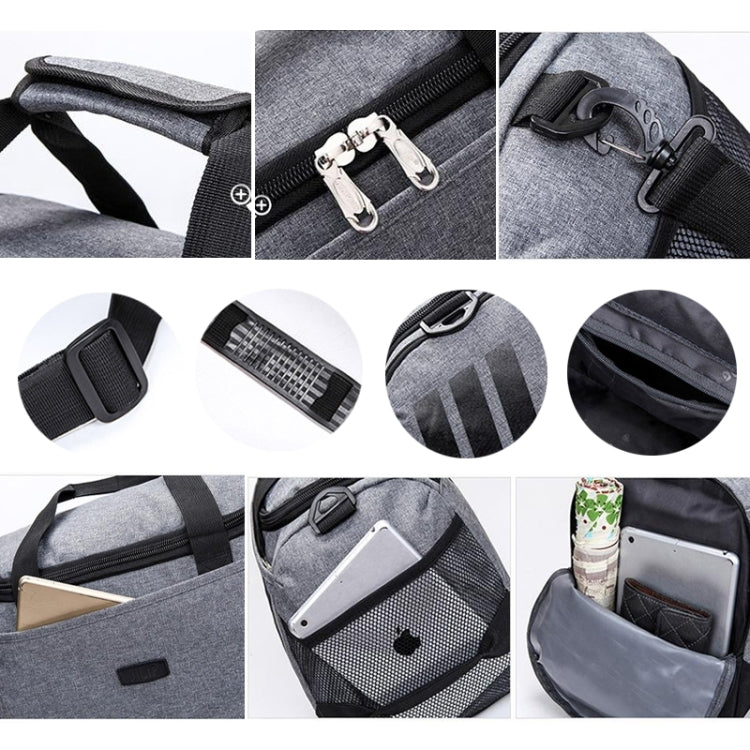 Mens / Ladies Large Capacity Travel Bags Portable Multifunctional Handbag(Denim Blue) - Handbags by PMC TechLife | Online Shopping South Africa | PMC TechLife | Buy Now Pay Later Mobicred