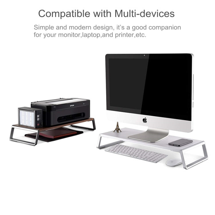 Monitor Stand Riser with Metal Feet for iMac MacBook LCD Display Printer, Lapdesk Tabletop Organizer Sturdy Platform Save Space(Black) - Laptop Stand by PMC Jewellery | Online Shopping South Africa | PMC Jewellery | Buy Now Pay Later Mobicred