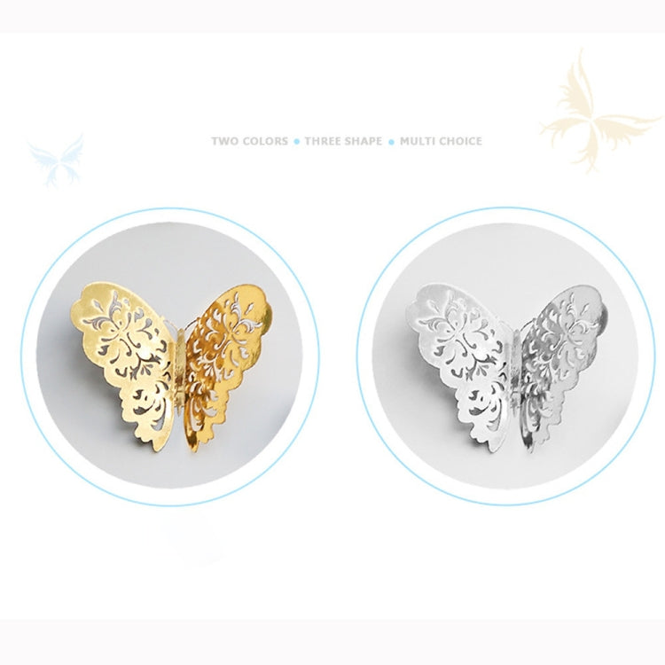 3D Wallpaper Home Decoration Hollow Butterfly Fridge Wall Stickers(Hollow Butterfly A type Silver) - Ornaments by PMC Jewellery | Online Shopping South Africa | PMC Jewellery