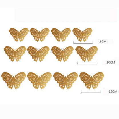 3D Wallpaper Home Decoration Hollow Butterfly Fridge Wall Stickers(Hollow Butterfly A type Silver) - Ornaments by PMC Jewellery | Online Shopping South Africa | PMC Jewellery