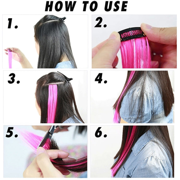 10 PCS Chemical Fiber Wig One-Step Gradient Color Single Card Wig, Stretched Length:24inches(54#) - free shipping - PMC TechLife - Order now!