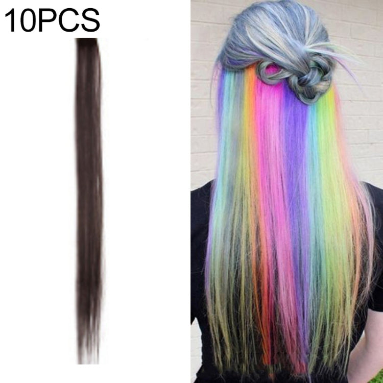 10 PCS Chemical Fiber Wig One-Step Gradient Color Single Card Wig, Stretched Length:24inches(28#) - free shipping - PMC TechLife - Order now!