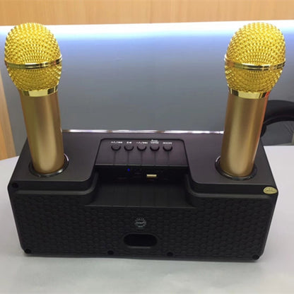 SDRD SD-301 2 in 1 Family KTV Portable Wireless Live Dual Microphone + Bluetooth Speaker(Black) - Microphone by SDRD | Online Shopping South Africa | PMC Jewellery | Buy Now Pay Later Mobicred