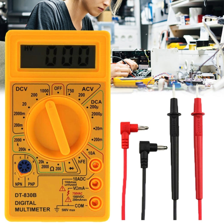 DT-830B Handheld Digital Multimeter Ammeter Voltmeter Digital Display Universal Tester Meter(Black) - Voltage Detector by PMC Jewellery | Online Shopping South Africa | PMC Jewellery | Buy Now Pay Later Mobicred