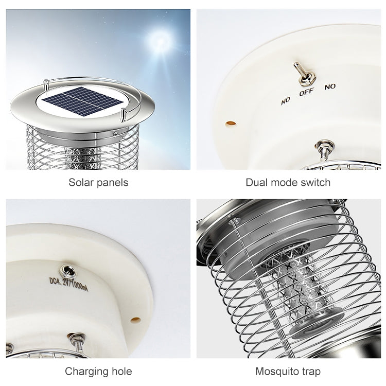 Outdoor Solar Waterproof Mosquito Lamp Mosquito Repellent, Color:TM03 Silver - Outdoor Insect Repellent by PMC TechLife | Online Shopping South Africa | PMC TechLife | Buy Now Pay Later Mobicred