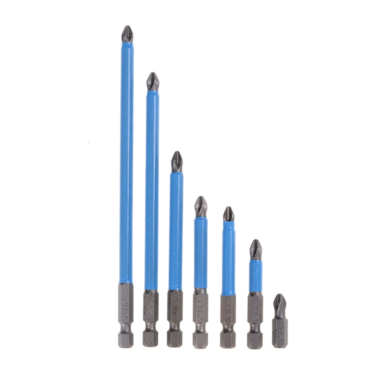 7 PCS PH2 Anti Slip Magnetic Cross Electric Drill Bits Screw Nozzle Taper Corrector 25mm 50mm 65mm 70mm 90mm 127mm 150mm - Screwdriver Tools by PMC TechLife | Online Shopping South Africa | PMC TechLife