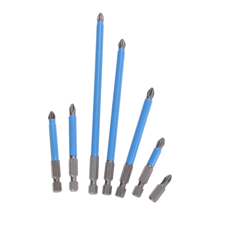 7 PCS PH2 Anti Slip Magnetic Cross Electric Drill Bits Screw Nozzle Taper Corrector 25mm 50mm 65mm 70mm 90mm 127mm 150mm - Screwdriver Tools by PMC Jewellery | Online Shopping South Africa | PMC Jewellery