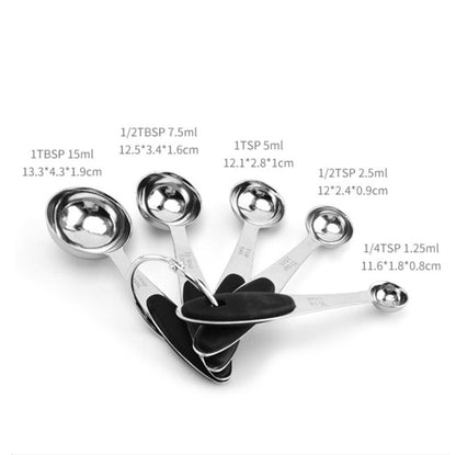 5 in 1 Stainless Steel Measuring Spoon Set Coffee Spoon Baking Kitchen Gadget, Style:Measuring Spoon(Color) - Coffee Tools by PMC Jewellery | Online Shopping South Africa | PMC Jewellery | Buy Now Pay Later Mobicred