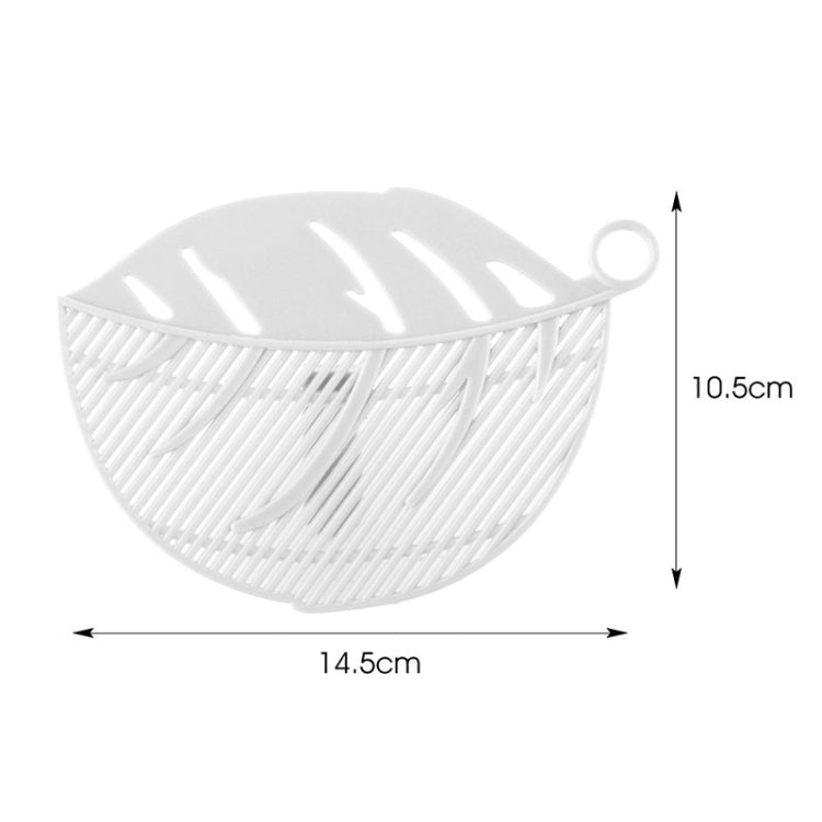 Leaf Shaped Rice Wash Gadget Noodles Beans Colanders Strainers Cleaning Tool, Size:10.5x14.5cm(White) - Cleaning Tools by PMC Jewellery | Online Shopping South Africa | PMC Jewellery | Buy Now Pay Later Mobicred