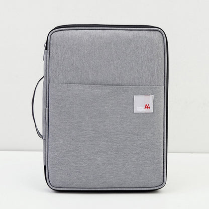 Multi-functional A4 Document Bags Portable Waterproof Oxford Cloth Storage Bag for Notebooks，Size: 33cm*24*3.5cm(Light Gray) - Other by PMC Jewellery | Online Shopping South Africa | PMC Jewellery | Buy Now Pay Later Mobicred