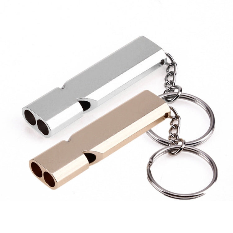 3 PCS Mini Portable 120db Double Pipe High Decibel Outdoor Camping Hiking Survival Whistle Double-frequency Emnergecy Whistle Keychain(Silver) - Emergency Tools by YYEDC | Online Shopping South Africa | PMC TechLife | Buy Now Pay Later Mobicred