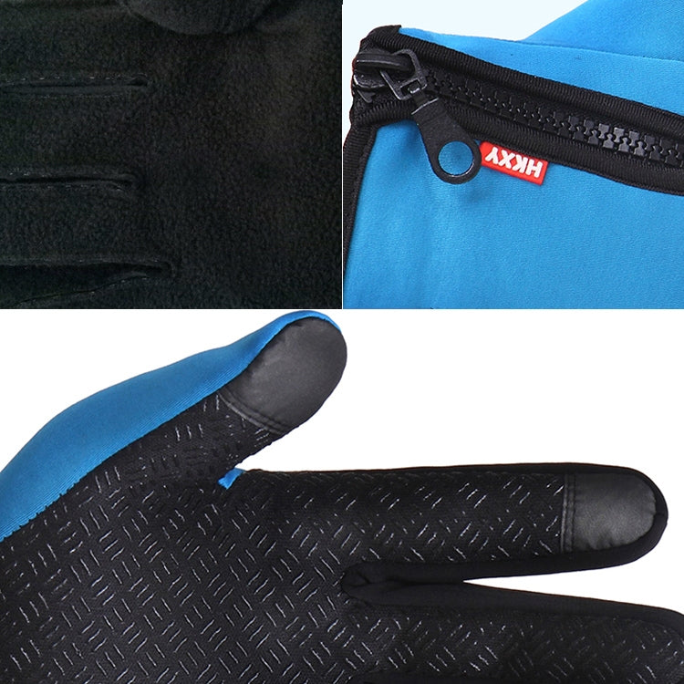 Cycling Gloves Full Finger Neoprene PU Breathable Leather Warm Winter Outdoor Sports Gloves(Pink) - Full Finger Gloves by PMC TechLife | Online Shopping South Africa | PMC TechLife | Buy Now Pay Later Mobicred