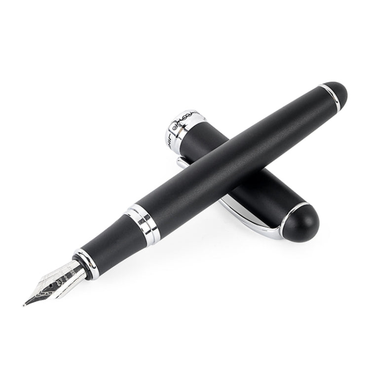 X750 Stationery Stainless Steel Fountain Pen Medium Nib Ink Pens School Oiifice Gift, Nib Size:0.5mm(Matte Black) - free shipping - PMc TechLife - Order now!
