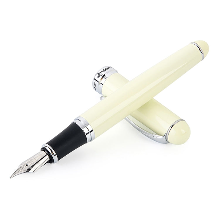 X750 Stationery Stainless Steel Fountain Pen Medium Nib Ink Pens School Oiifice Gift, Nib Size:1.1mm(Ivory) - Fountain Pens by PMc TechLife | Online Shopping South Africa | PMc TechLife | Buy Now Pay Later Mobicred