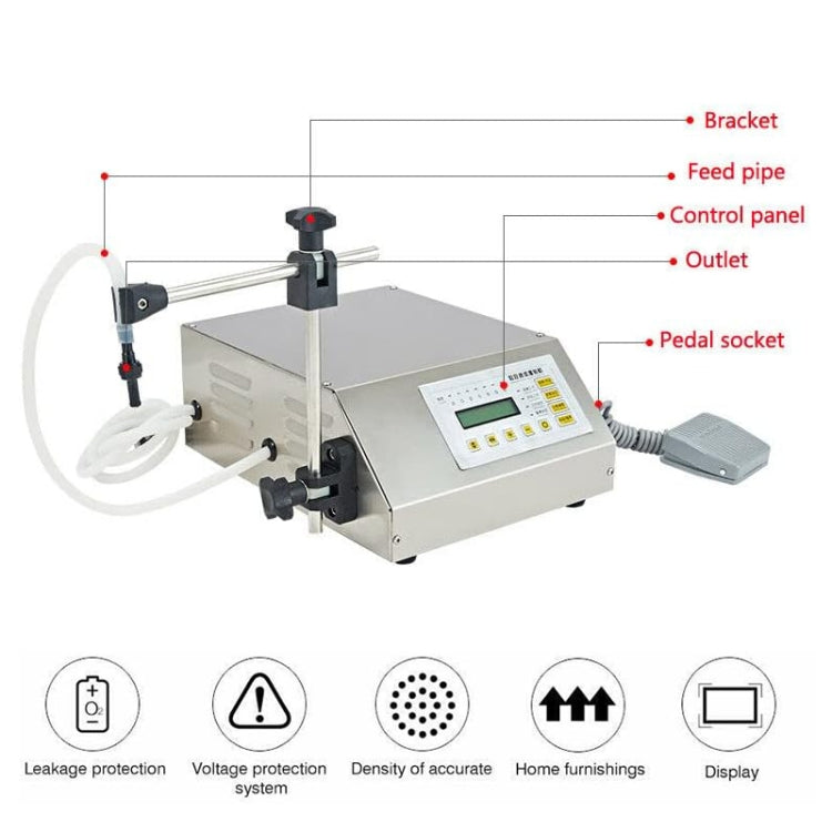 Mini Portable Electric Digital Control Pump Liquid Filling Machine LCD Display Milk Bottles Filler 220V - Drinking Tools by PMC TechLife | Online Shopping South Africa | PMC TechLife