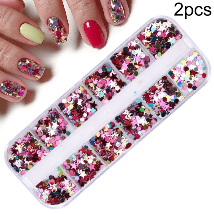 2 PCS Nail Art Butterfly Laser Symphony Sequins, Specification:02 - Nail Stickers by PMC Jewellery | Online Shopping South Africa | PMC Jewellery | Buy Now Pay Later Mobicred