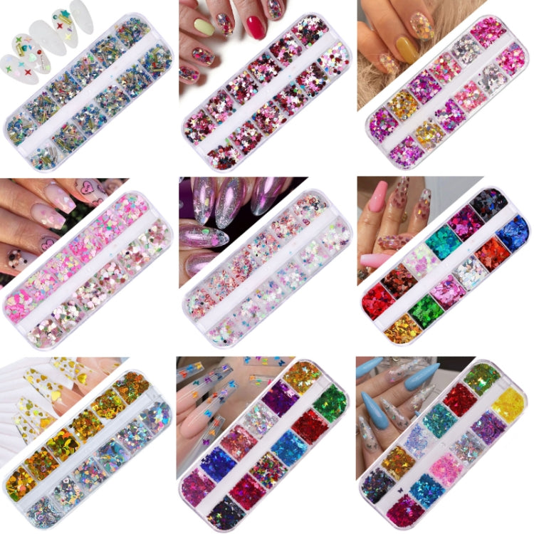 2 PCS Nail Art Butterfly Laser Symphony Sequins, Specification:07 - Nail Stickers by PMC Jewellery | Online Shopping South Africa | PMC Jewellery | Buy Now Pay Later Mobicred