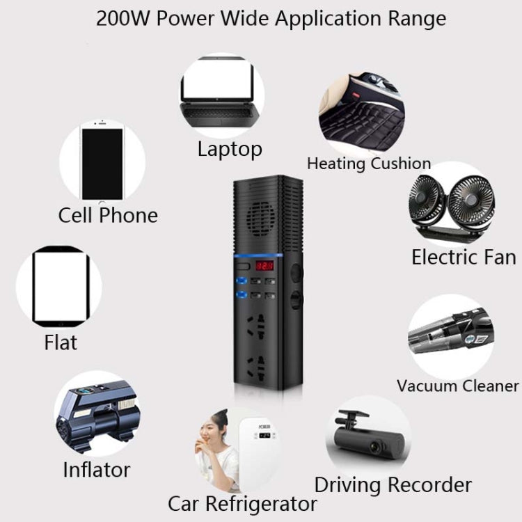 Car Inverter 12v/24v To 220v Household Power Converter Multi-Function Car Socket, Specification:V20-C For Cars - Others by PMC Jewellery | Online Shopping South Africa | PMC Jewellery | Buy Now Pay Later Mobicred