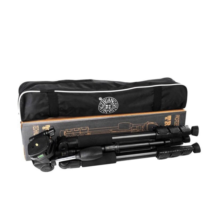Q111 4-Section Folding Legs Live Broadcast Aluminum Alloy Tripod Mount with Three-dimensional Damping Tripod Heads(Black) - Tripods by PMC TechLife | Online Shopping South Africa | PMC TechLife | Buy Now Pay Later Mobicred