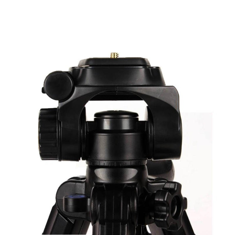 Q111 4-Section Folding Legs Live Broadcast Aluminum Alloy Tripod Mount with Three-dimensional Damping Tripod Heads(Black) - Tripods by PMC TechLife | Online Shopping South Africa | PMC TechLife | Buy Now Pay Later Mobicred
