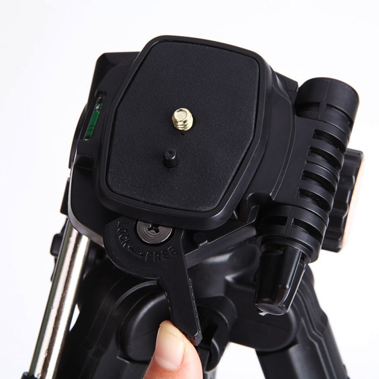 Q111 4-Section Folding Legs Live Broadcast Aluminum Alloy Tripod Mount with Three-dimensional Damping Tripod Heads(Black) - Tripods by PMC TechLife | Online Shopping South Africa | PMC TechLife | Buy Now Pay Later Mobicred