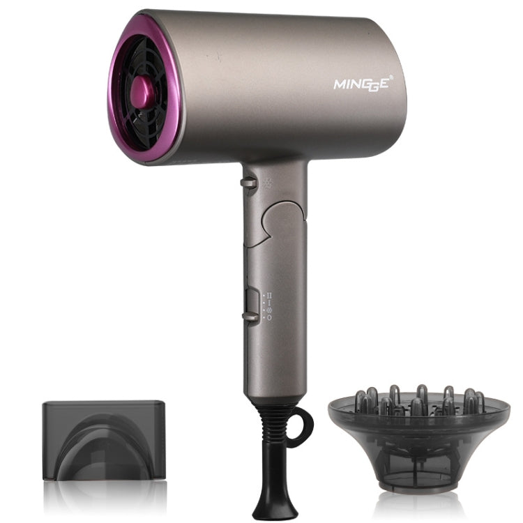 Mingge T1 T Style 1800W High-power Cold Hot Air Wind Fast Drying Folding Hair Dryer, Plug Type:EU Plug(Gray) - free shipping - PMC TechLife - Order now!