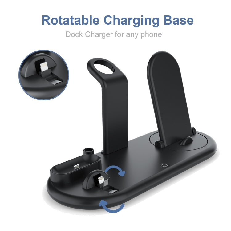 HQ-UD20 Mobile Phone Watch Multi-Function Charging Stand Wireless Charger for Phones & Apple Watch & Airpods(Black) - free shipping - PMC TechLife - Order now!