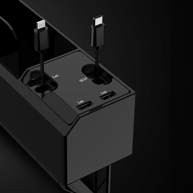 Car Seat Storage Box With Cable Car USB Charger, Style:3-wire - DIY Modified Charger by PMC TechLife | Online Shopping South Africa | PMC TechLife | Buy Now Pay Later Mobicred