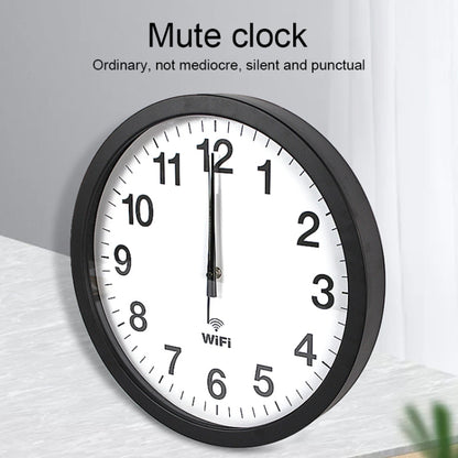 Smart Network Automatic Time Synchronization Wifi Wall Clock Modern Minimalist Silent Living Room Clock, Size:16 inch(Silver) - Wall Clock by PMC Jewellery | Online Shopping South Africa | PMC Jewellery