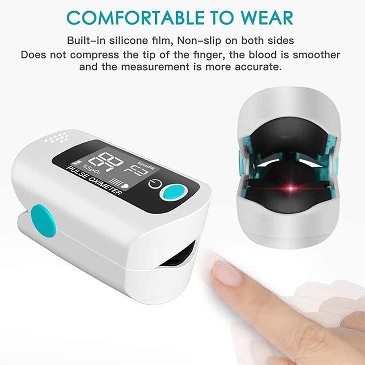 X1805 Oxygen Saturation Detector Medical Monitoring Heart Rate Finger Clip Oximeter (Blue) - free shipping - PMC TechLife - Order now!