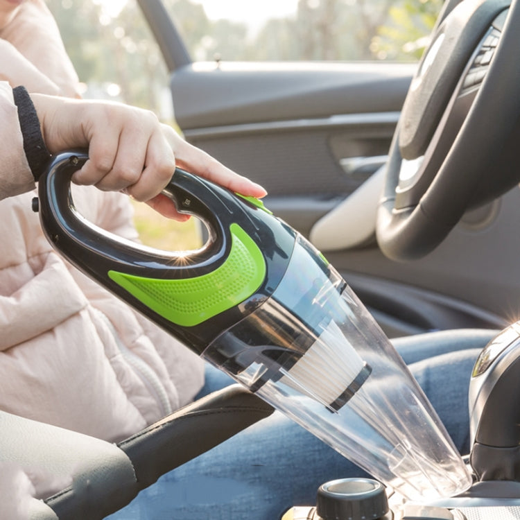 Wireless Car Vacuum Cleaner Handheld Mini Vacuum Cleaner Super Suction Wet And Dry Dual Use Portable Vacuum Cleaner(Transparent+Green) - free shipping - PMC TechLife - Order now!