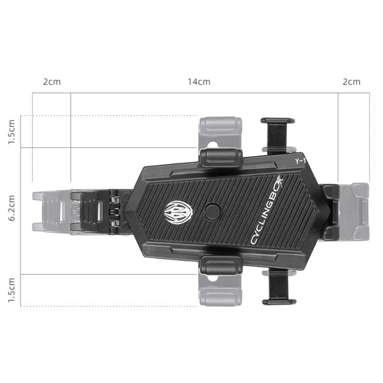 Bicycle Mobile Phone Holder Can Rotate And Adjust Fixed Aluminum Alloy Bracket Automatic Grab Bracket, Style:Rearview Mirror Installation(Silver) - Holders by PMC TechLife | Online Shopping South Africa | PMC TechLife | Buy Now Pay Later Mobicred