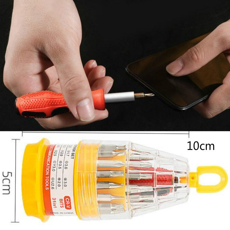 31 In 1 Small Screwdriver Cross Mobile Phone Repair Tool Pagoda Screwdriver Multifunctional Screwdriver Set, Specification: 31 PCS In 1 Small - free shipping - PMC TechLife - Order now!