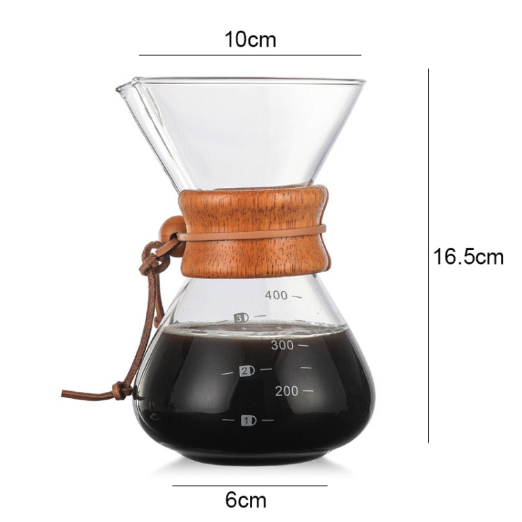 Hand Coffee Pot High Temperature Resistant 400ml Glass Coffee Pot, Style:Pot Without Strainer - free shipping - PMC TechLife - Order now!
