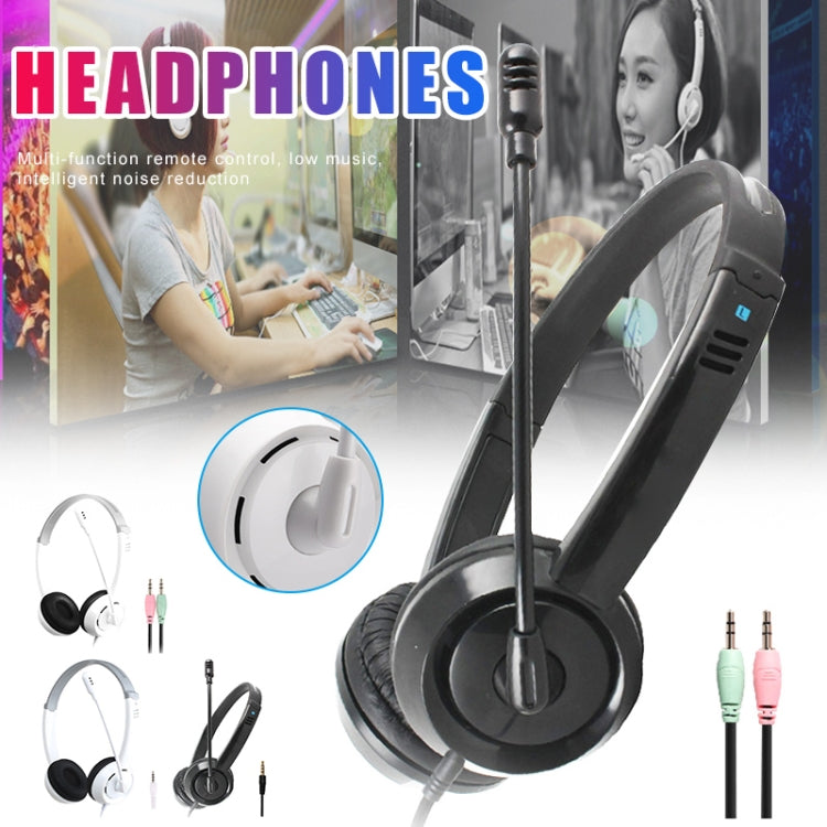 DANYIN DT326 Head-mounted Desktop Computer Children Learning Wire Headset with Microphone, Cable Length:1.8m, Style:Single Hole Four-level(White) - free shipping - PMC TechLife - Order now!