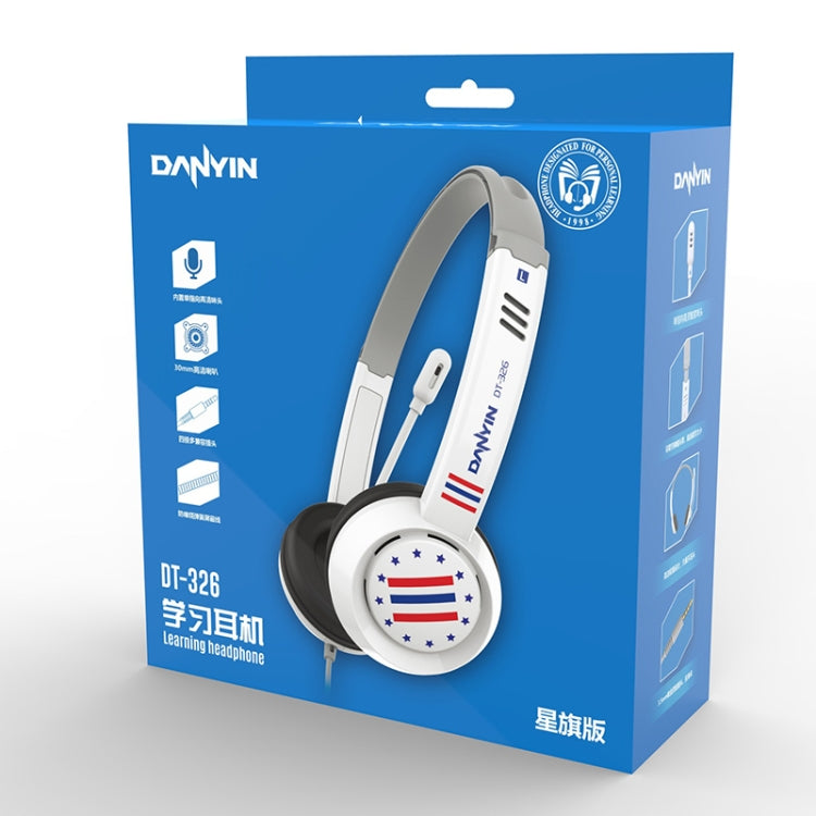 DANYIN DT326 Head-mounted Desktop Computer Children Learning Wire Headset with Microphone, Cable Length:1.8m, Style:Single Hole Four-level(White) - free shipping - PMC TechLife - Order now!