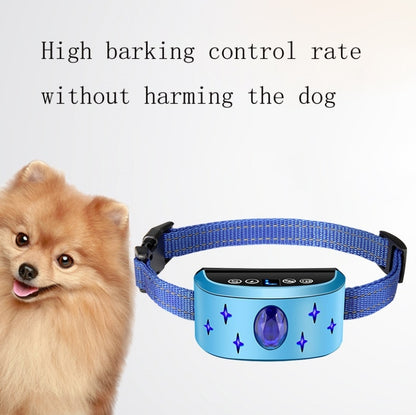 166A Gem Pattern USB Rechargeable Remote Control Electronic Strike Collar Waterproof Dog Training Bark Arrester - Training Aids by PMC Jewellery | Online Shopping South Africa | PMC Jewellery | Buy Now Pay Later Mobicred