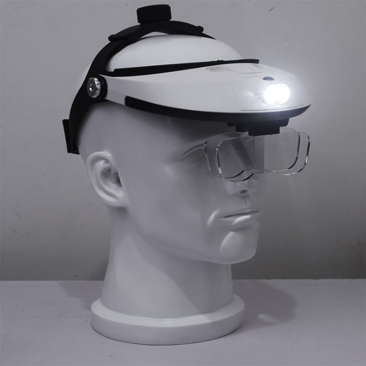 The Elderly Reading And Repairing Magnifying Glass With 2 LED Lamp Head-Mounted HD Magnifying Glass - Glasses Style by PMC TechLife | Online Shopping South Africa | PMC TechLife