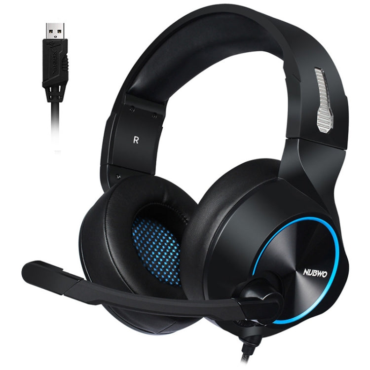 NUBWO N11 Gaming Subwoofer Headphone with Mic, Style:Single USB(Black and Blue) - Multimedia Headset by NUBWO | Online Shopping South Africa | PMC Jewellery | Buy Now Pay Later Mobicred