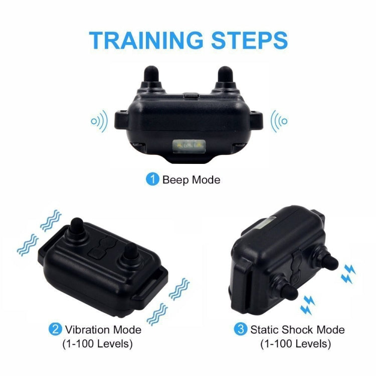 Bark Stopper Dog Training Device Dog Collar with Electric Shock Vibration Warning(US Plug) - Training Aids by PMC TechLife | Online Shopping South Africa | PMC TechLife | Buy Now Pay Later Mobicred