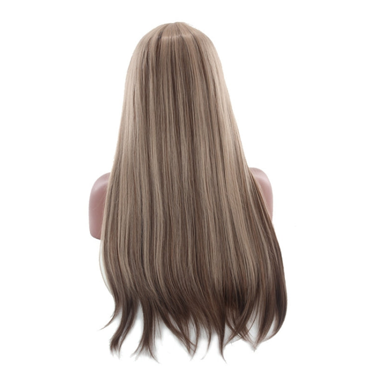 Ladies Long Straight Hair Air Bangs Wig Hair Set, Colour: Cool Brown - free shipping - PMC TechLife - Order now!