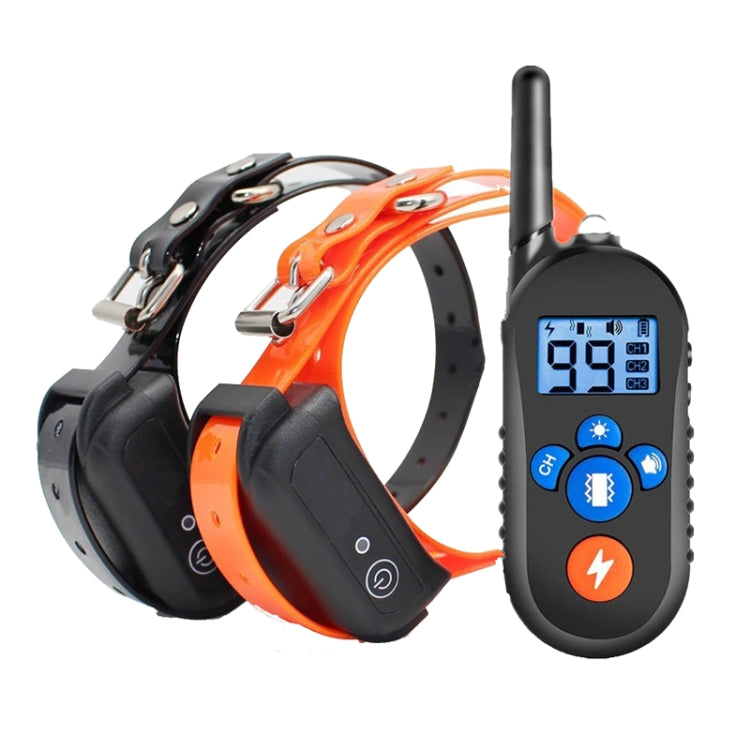 800m Remote Control Electric Shock Bark Stopper Vibration Warning Pet Supplies Electronic Waterproof Collar Dog Training Device, Style:556-2(EU Plug) - Training Aids by PMC TechLife | Online Shopping South Africa | PMC TechLife | Buy Now Pay Later Mobicred
