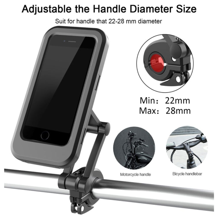 Motorcycle Rearview Mirror Mobile Phone Bracket Locomotive Mobile Phone Bracket Bicycle Handle Waterproof Bracket - Holders by PMC Jewellery | Online Shopping South Africa | PMC Jewellery | Buy Now Pay Later Mobicred