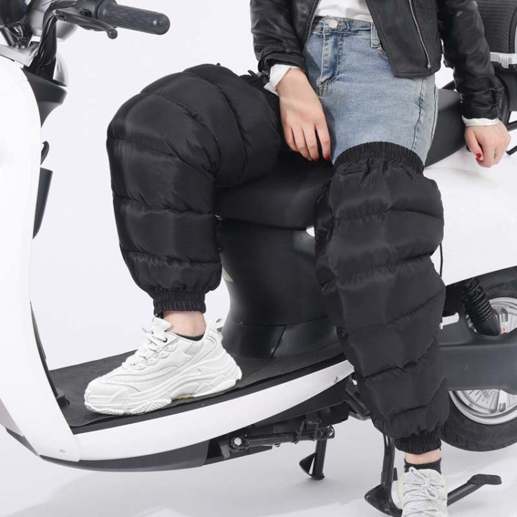 Electric Bicycle Winter Motorcycle Windshield Waterproof Warm Leg Cover Plus Velvet Padded Knee Pads, Size:60cm Standard(Black) - Protective Gear by PMC Jewellery | Online Shopping South Africa | PMC Jewellery | Buy Now Pay Later Mobicred