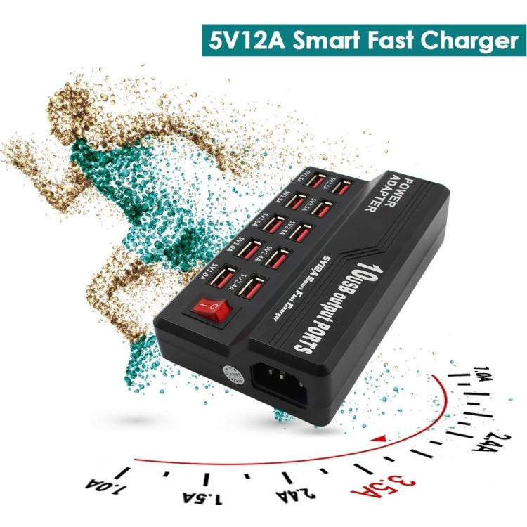 100-240V USB Interface Smart Fast Charge Digital Electronic Charger Multifunctional Charger, US Plug, Style:10 Ports - Multifunction Charger by PMC Jewellery | Online Shopping South Africa | PMC Jewellery | Buy Now Pay Later Mobicred